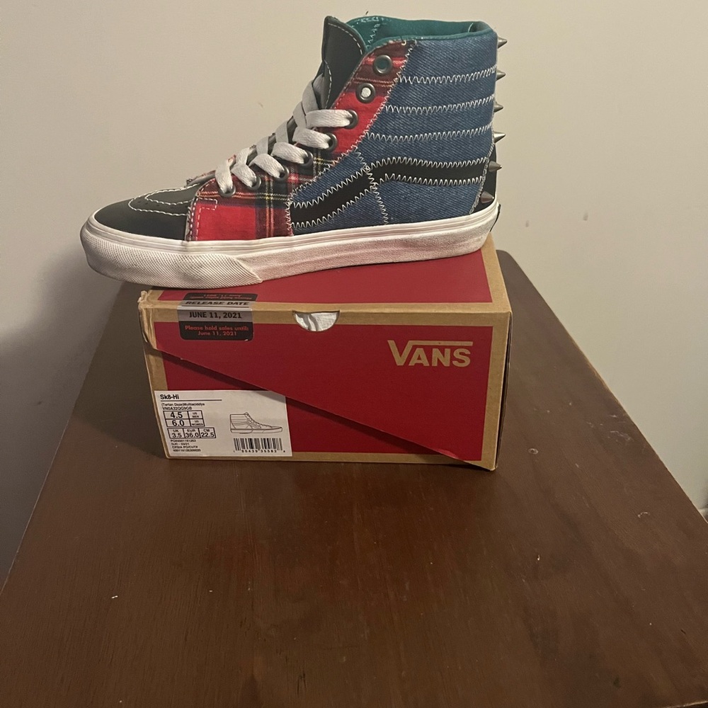 Vans High-Top Sneakers - Blue, Red, Black
